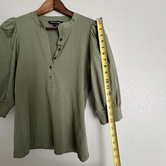 Veronica Beard Women's Size M Coralee Top Sage Green - Picture 5 of 6